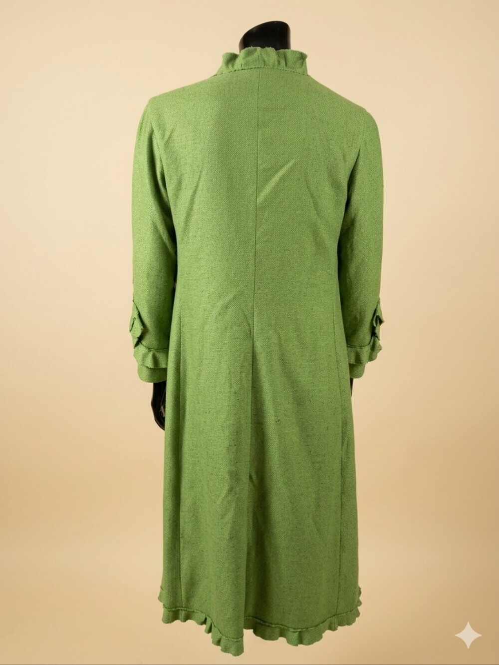 Oscar de la Renta Lime Green Silk And Cashmere Duster From 2006 See Description - Picture 2 of 9